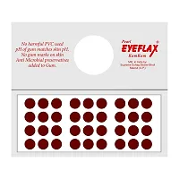 Pearl Eyeflax Kumkum Bindi dark marron Round Box with 15 Flaps BR 3 (Dark marron)-thumb1