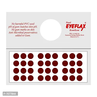 Pearl Eyeflax Kumkum Bindi dark marron Round Box with 15 Flaps BR 3 (Dark marron)-thumb2