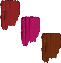 Long Lasting Waterproof One Stroke Matte Me Liquid Lipstick- Pack Of  3-thumb1