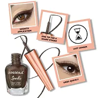 PERPAA#174; Eyeconic Liquid Eyeliner, Absolute Shine ,Metallic Shimmery Glitter Intense Pigment Waterproof, Smudge Proof, Long Lasting, Eye Makeup for 16hrs Stay 7 ml (Shimmery Brown)-thumb2