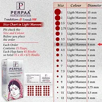 Light Maroon Velvet Kumkum Bindi Box with 15 Flaps - Size 04, Dia-8mm-thumb4