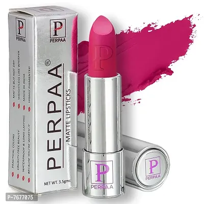 PERPAA&#174; Push, Pop & Play Matte Lipstick, Long Lasting, Moisturizing Lip Color Enrich with Vitamin E - Non-Drying, Creamy Matte Bullet Lipstick (Matte Pink)-thumb0