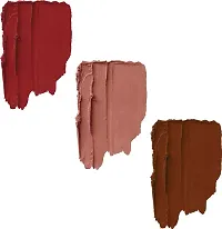 Long Lasting Waterproof One Stroke Matte Me Liquid Lipstick- Pack Of  3-thumb1