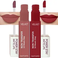 Long Lasting Waterproof Power Stay Liquid Matte Lipstick- Pack Of  4-thumb3