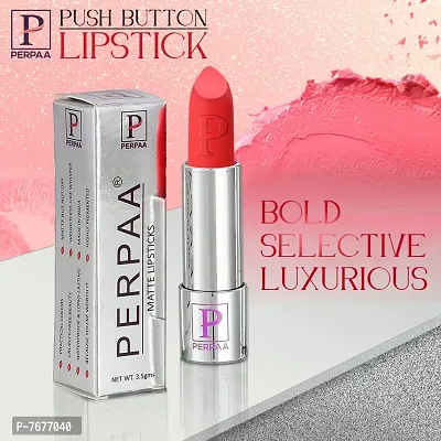 PERPAA&#174; Push, Pop & Play Matte Lipstick, Long Lasting, Moisturizing Lip Color Enrich with Vitamin E - Non-Drying, Creamy Matte Bullet Lipstick (Matte Orange)-thumb3