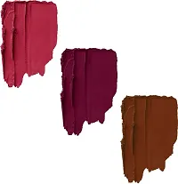 Long Lasting Waterproof One Stroke Matte Me Liquid Lipstick- Pack Of  3-thumb1