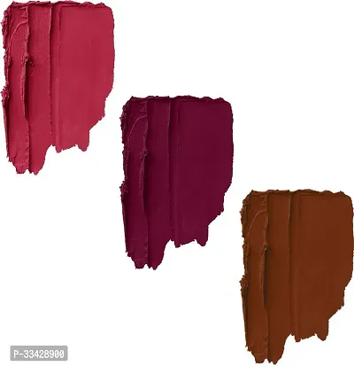 Long Lasting Waterproof One Stroke Matte Me Liquid Lipstick- Pack Of  3-thumb2