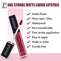Perpaa One Stroke Matte Liquid Lipstick (5 ml) (Reddish Pink)-thumb4