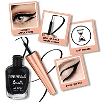 PERPAA#174; Eyeconic Liquid Eyeliner, Absolute Shine ,Metallic Shimmery Glitter Intense Pigment Waterproof, Smudge Proof, Long Lasting, Eye Makeup for 16hrs Stay 7ml (Bold Black)-thumb2