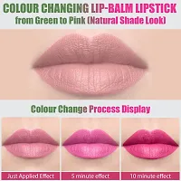 PERPAA&#174; Xpression Colour Changing Waterproof Matte Lip Balm Lipstick Enriched with Vitamin E One Stroke Application (5-8 Hrs Stay) (Natural Pink)-thumb4