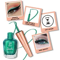 PERPAA#174; Eyeconic Liquid Eyeliner, Absolute Shine ,Metallic Shimmery Glitter Intense Pigment Waterproof, Smudge Proof, Long Lasting, Eye Makeup for 16hrs Stay 7 ml (Shimmery Green)-thumb2