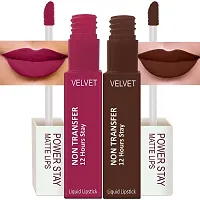 Long Lasting Waterproof Power Stay Liquid Matte Lipstick- Pack Of  4-thumb3