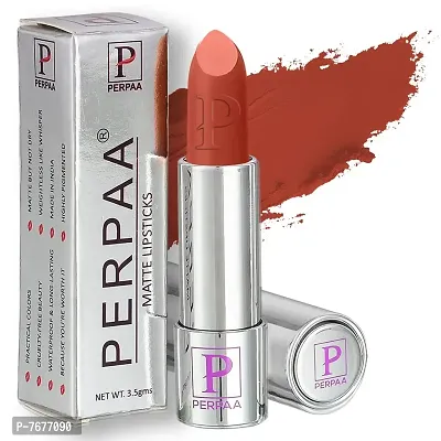 PERPAA&#174; Push, Pop & Play Matte Lipstick, Long Lasting, Moisturizing Lip Color Enrich with Vitamin E - Non-Drying, Creamy Matte Bullet Lipstick (Rust Brown)-thumb0