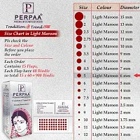 Light Maroon Velvet Kumkum Bindi Box with 15 Flaps - Size 05, Dia-6mm-thumb4