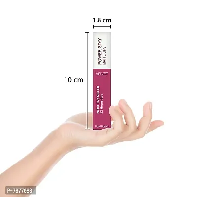 PERPAA&#174; Power Stay Waterproof Liquid Matte Lipstick (Upto12 Hrs Stay) (Pink Prom)-thumb5