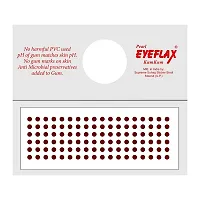 Pearl Eyeflax Kumkum Bindi Dark Maroon Round Box with 15 Flaps DMR 7.5 (Dark Maroon)-thumb1