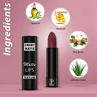 PERPAA Creamy Matte Lipstick Long Lasting One Swipe Application  Waterproof  Smudge proof 3.5gm-thumb1