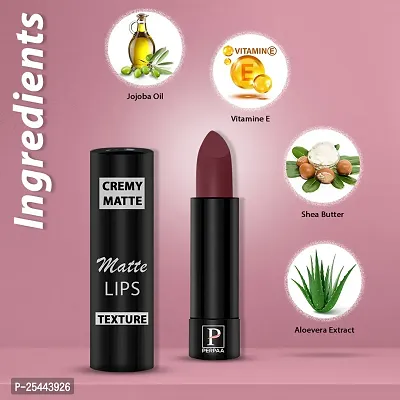 PERPAA Creamy Matte Lipstick Long Lasting One Swipe Application  Waterproof  Smudge proof 3.5gm-thumb2