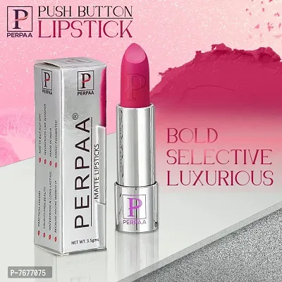 PERPAA&#174; Push, Pop & Play Matte Lipstick, Long Lasting, Moisturizing Lip Color Enrich with Vitamin E - Non-Drying, Creamy Matte Bullet Lipstick (Matte Pink)-thumb3