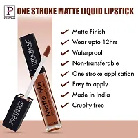 Perpaa One Stroke Matte Liquid Lipstick (5 ml) (Rich Plum) (Brown Woods)-thumb4