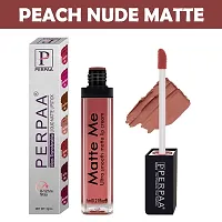 Perpaa One Stroke Matte Liquid Lipstick (5 ml) (Peach Nude)-thumb3