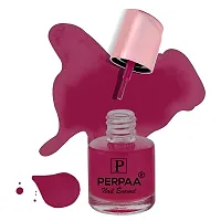 PERPAA#174; Long Lasting Waterproof Matte Liquid Lipstick  Nail Polish Combo of Same Shades (Deep Pink , Glossy Pink)-thumb2