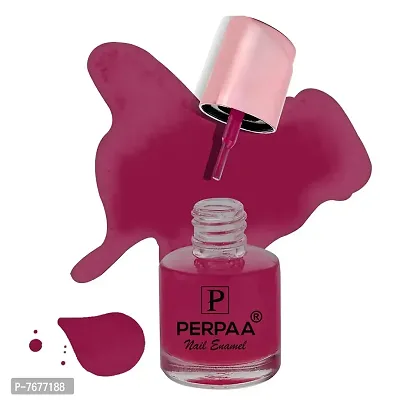 PERPAA#174; Long Lasting Waterproof Matte Liquid Lipstick  Nail Polish Combo of Same Shades (Deep Pink , Glossy Pink)-thumb3