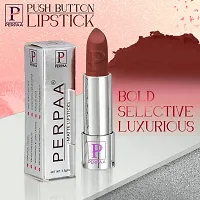 PERPAA&#174; Push, Pop & Play Matte Lipstick, Long Lasting, Moisturizing Lip Color Enrich with Vitamin E - Non-Drying, Creamy Matte Bullet Lipstick (Matte Brown)-thumb1