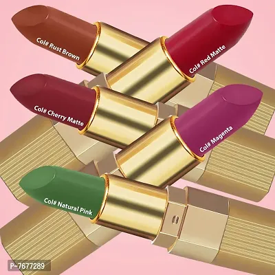 PERPAA&#174; Xpression Weightless Matte Waterproof Lipstick Enriched with Vitamin E One Stroke Application- Combo of 2 (5-8 Hrs Stay) (Matte Rust Brown ,Matte Magenta)-thumb4