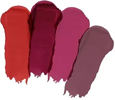 Long Lasting Waterproof Power Stay Liquid Matte Lipstick- Pack Of  4-thumb3