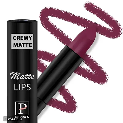 PERPA Creamy Matte Stick Lipstick Intense Colour, Moisturized Your Lips With the Benefits of Jojoba Oil  Shea Butter Long Lasting  Waterproof 3.5gm (Cherry red)