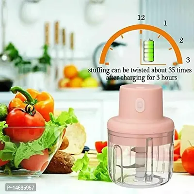 Electric Mini Garlic Chopper 250ML, Portable Mini Food Chopper with USB Charging (CG-CHPR-01)-thumb0