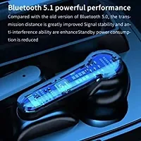 M19 TWS Bluetooth 5.1 Wireless Earbuds With 2200 mAh Power Bank Bluetooth Headset  (Black, In the Ear)-thumb2