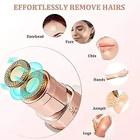 (2in1) Hair Remover Epilator  Eyebrow Trimmer Machine for Women Face, Upper Lip, Chin, Eyebrow With USB Charge (Rose Gold)-thumb1