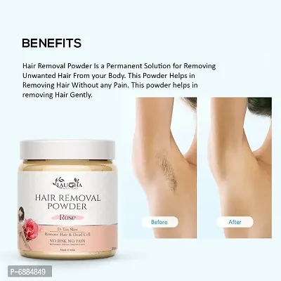 Laugha Hair Removal Powder (Rose Fragrance ) For Underarms, Hand, Legs  Bikini Line (For Easy Hair Removal No Risk No Pain) Men  Women 300 gm-thumb3