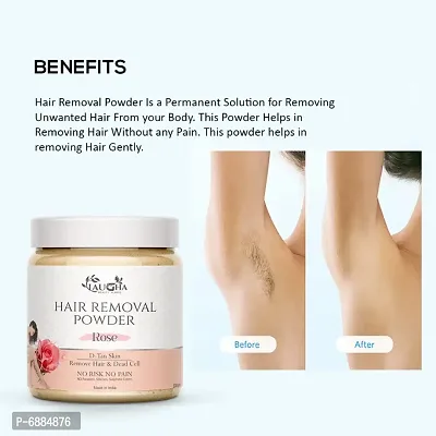 Laugha Hair Removal Powder (Lichi Fragrance ) For Underarms, Hand, Legs  Bikini Line (For Easy Hair Removal No Risk No Pain) Men  Women 400 gm-thumb2