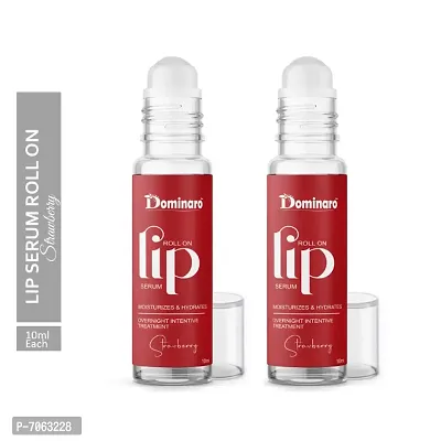 Dominaro Strawberry Pink Lip Serum Roll On,  Advanced Brightening Therapy for Soft, Moisturised Lips With Glossy  Shine For Mens And Women 20ml