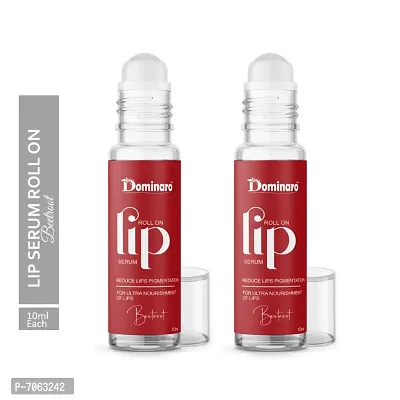 Dominaro Natural Lip Serum Roll On For Beetroot Brightening Pink Lip Serum for Lip Lightening  for Dry Lips For Mens And Women Lip  Gloss 20 ml