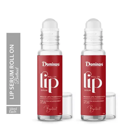 Dominaro Natural Lip Serum Roll On For Beetroot Brightening Pink Lip Serum