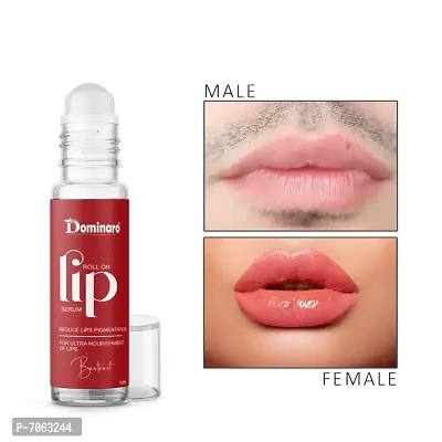 Dominaro Natural Lip Serum Roll On For Beetroot Brightening Pink Lip Serum For Lip Lightening For Dry Lips For Mens And Women Lip Gloss 10 Ml Skin Care Lip Balm-thumb0