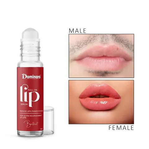 Dominaro Natural Lip Serum Roll On For Beetroot Brightening Pink Lip Serum