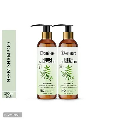 Dominaro Premium Neem Shampoo For Healthy Scalp  Hair Anti Dandruff Shampoo 400 ml-thumb0