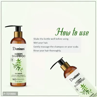 Dominaro Premium Neem Shampoo For Healthy Scalp  Hair Anti Dandruff Shampoo 400 ml-thumb2