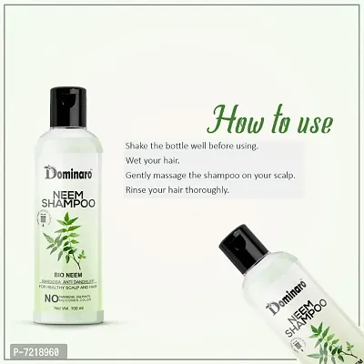 Dominaro Premium Neem Shampoo For Healthy Scalp  Hair Anti Dandruff Shampoo 100 ml-thumb3