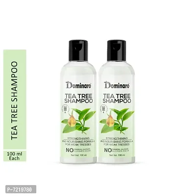 Dominaro Premium Tea Tree Anti-Dandruff Shampoo For Weak Tresses , Strengthining  Nourishing Shampoo 200 ml