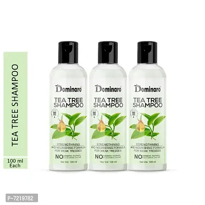 Dominaro Premium Tea Tree Anti-Dandruff Shampoo For Weak Tresses , Strengthining  Nourishing Shampoo 300 ml
