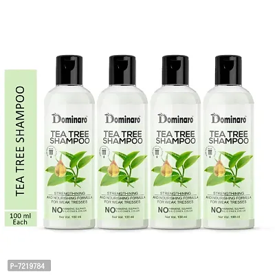 Dominaro Premium Tea Tree Anti-Dandruff Shampoo For Weak Tresses , Strengthining  Nourishing Shampoo 400 ml