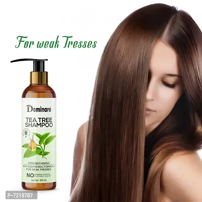 Dominaro Premium Tea Tree Anti-Dandruff Shampoo For Weak Tresses , Strengthining  Nourishing Shampoo 200 ml