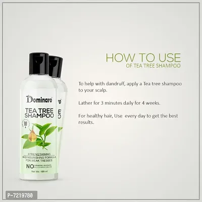 Dominaro Premium Tea Tree Anti-Dandruff Shampoo For Weak Tresses , Strengthining  Nourishing Shampoo 200 ml-thumb2