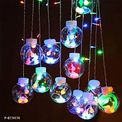 Shop Code 12 Ball 138 Led 8.2 feet Wish Ball Curtains String Lights Window Curtain Lights Sourced for Indoor Outdoor Decorati